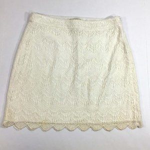 LOFT straight skirt lace lined side zip (E583)